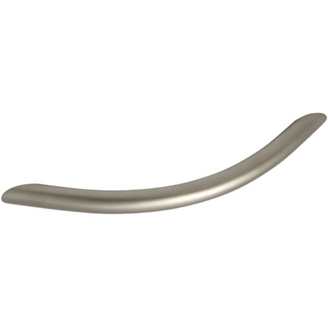 Griff Meduna Schubladengriff B 115 mm gebogen Möbelgriff Stahl vernickelt matt