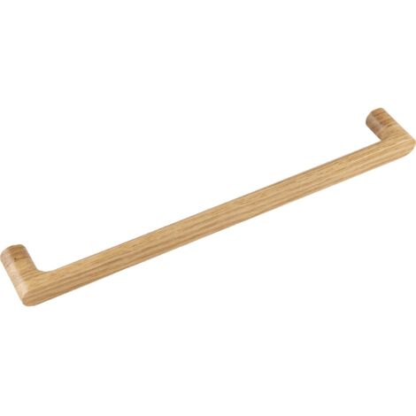 Griff Pinta LA 256mm, Holzgriff robuster Möbelgriff Breite 272mm, Eiche lackiert
