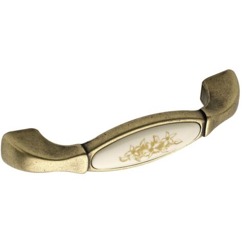 Griff Tampa Möbelgriff Breite 121 mm (Schubladengriff) ZN bronze matt/Blume gold