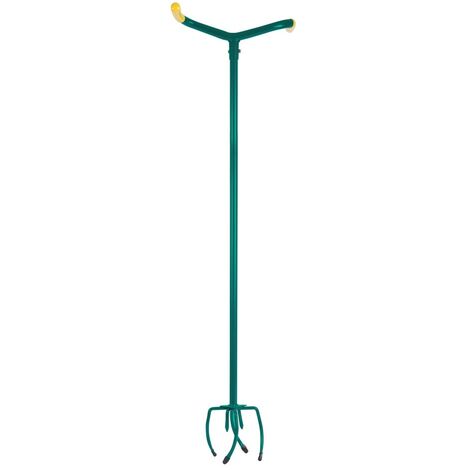Griffe de jardinage rotative en acier – Quatre griffes hélicoïdales pour aération – Guidon ergonomique en forme de 'S' – Longueur 90 cm – Gardirex