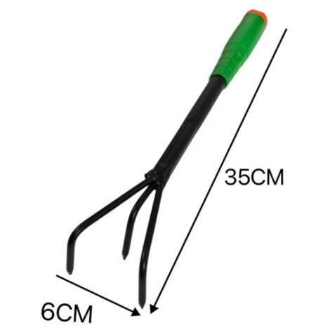 Griffe piocheuse à 3 dents spatulées, Préparation du Sol, Tête D'outil, Longueur: 35 cm, Largeur: 7 cm