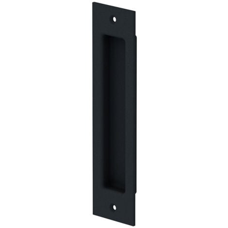 Griffmulde eckig 53x203 mm, Landhausstil rustikal, Farbe Carbon