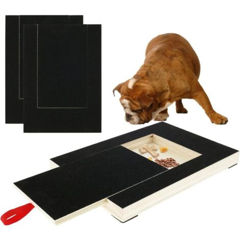 Griffoir à griffes pour chien -  Avec boîte à friandises - Carré - Sans stress - Pour tous les types de chiens