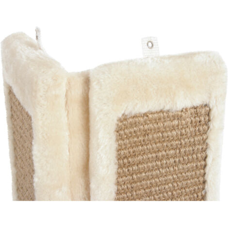 Griffoir d'angle beige 24 x 56 cm, pour chat - zolux