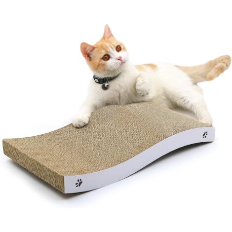 Griffoir en carton pour chat, conçu avec une texture à griffer de qualité supérieure, griffoir durable et réversible.