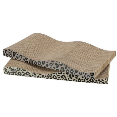 Griffoir en carton TRIXIE LEO 2 pièces 44x25x6 cm imprimé léopard