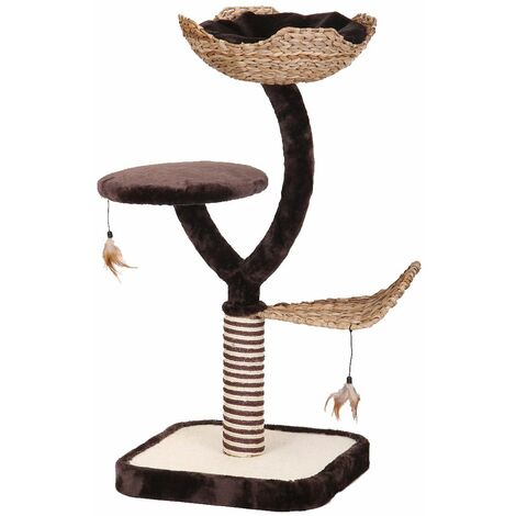 Griffoir haut modèle Natural Magnolia avec pendentif pour chat