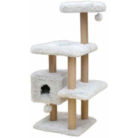 Griffoir pour chat à vapeur avec jouets et élévateur pour chat