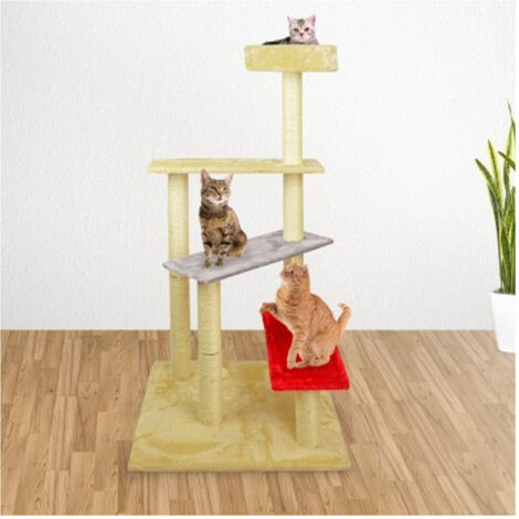 Griffoir Pour Chat Avec Colonnes En Sisal 144 Cm