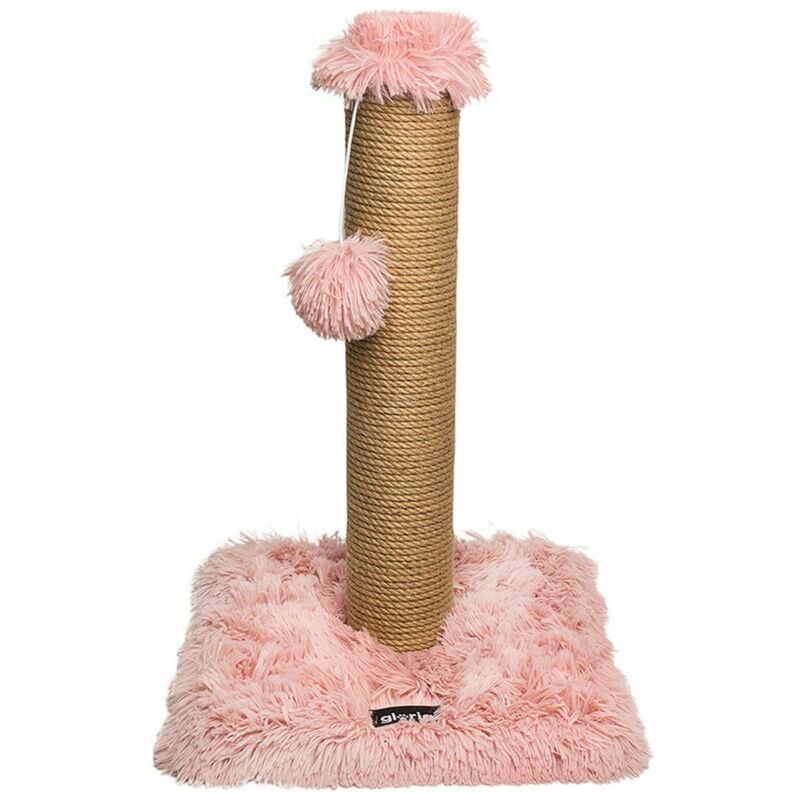 Gloria - Griffoir pour chat misuri rose (39 x 39 x 80 cm)