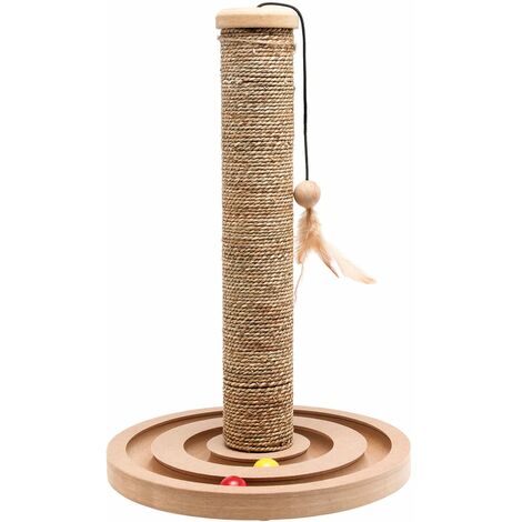 Griffoir pour chats avec jouet bille Brigitte 30x44 cm 560146 FLAMINGO - Beige
