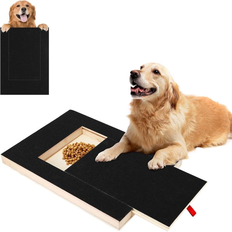 Griffoir pour Chien et Animaux de Compagnie - Planche à Gratter avec Boîte à Friandises pour Lime à Ongles