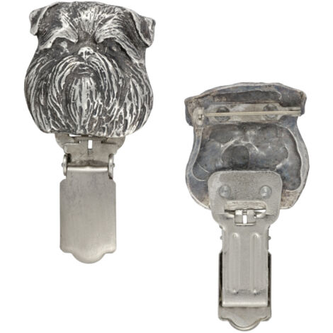 Griffon Bruxellois, Griffon Bruxellois - broche avec clip, porte-dossard, cadeau pour l'exposition canine Art-Dog