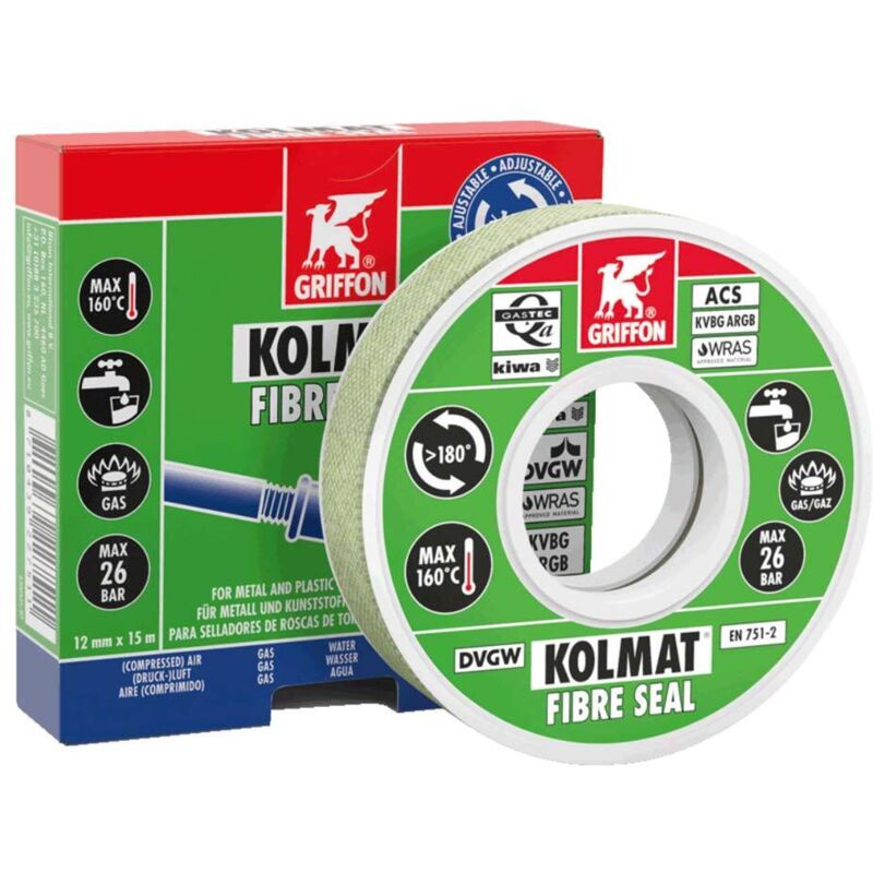 Griffon - Rollen Kolmat Faserseal Band 15m X 12mm - 6300531