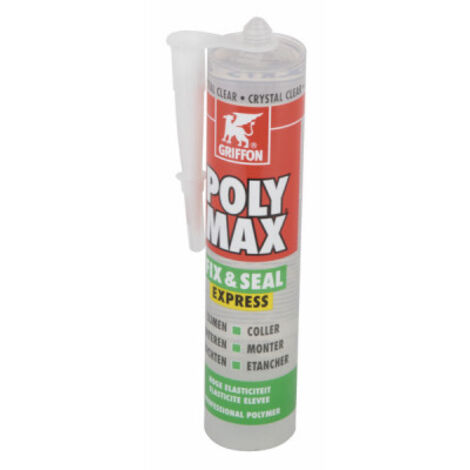 Griffon – Mastic d'étanchéité 300G – Colle sans solvant pour surfaces humides – Prise rapide en 4h – Résistant aux intempéries