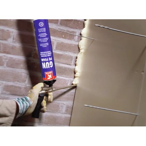 Griffon – Mousse polyuréthane expansive 750 ml – Durcissement rapide – Isolation thermique et phonique – Adhérence sur bois, béton, métal