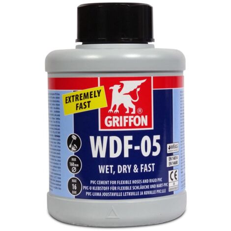Griffon WDF-05 PVC-Kleber Pinselflasche mit 500 ml, schnellklebend für Pool Flex