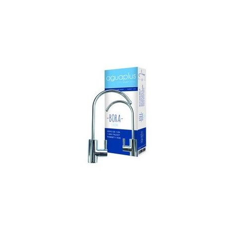 Grifo 1 vía para equipos de ósmosis inversa, conexión rosca macho 1/4", presión máxima 6 bares, fabricado en acero cromado