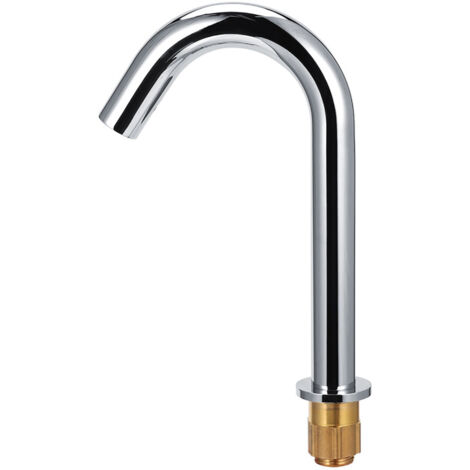 Grifo automático de agua fría y caliente con sensor infrarrojo de 1/2 pulgada, altura 23 cm.