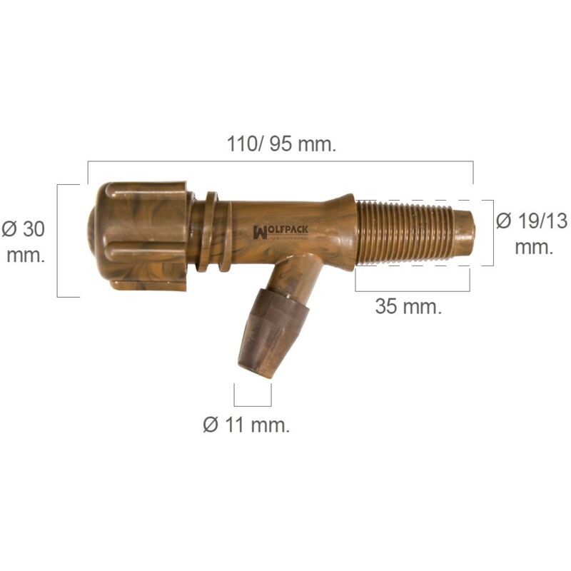 

Grifo barril plástico número 0 para 50 litros