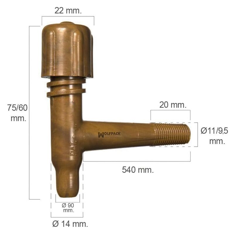 

Grifo barril plástico tonelito 11mm