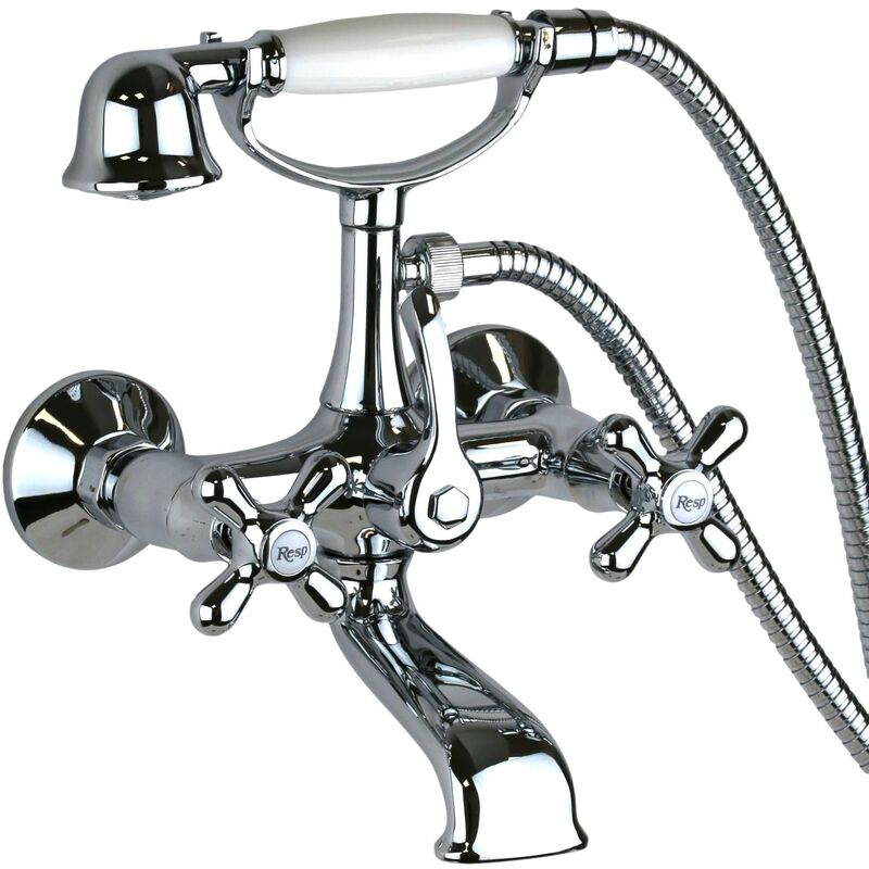 

Mezclador de bañera a la vista con set de ducha Resp Old America 011 | Cromo
