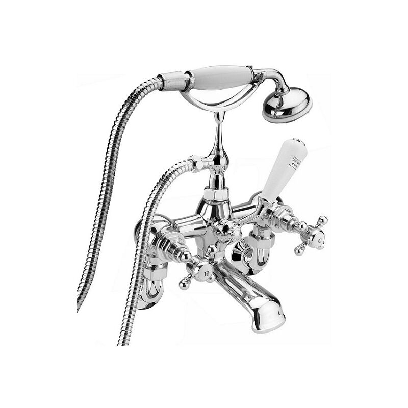 

Grifo bimando de PARED retro baño/ducha CANTERBURY con volantes