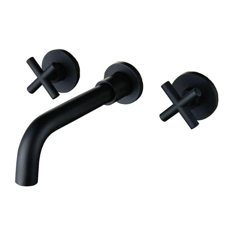 

Mirlo - Grifo bimando lavabo empotrado REGINA negro mate
