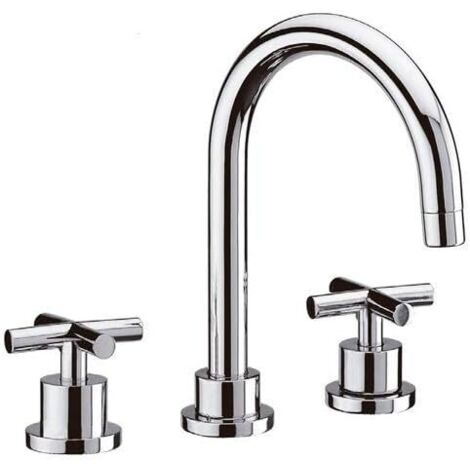 GRIFO BIMANDO MODERNO SERIE VIENA PARA LAVABO DE CAÑO CENTRAL SOBRE ENCIMERA