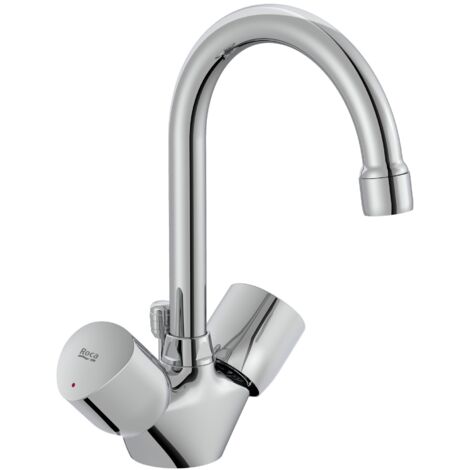 Grifo bimando para lavabo con caño giratorio BRAVA - ROCA