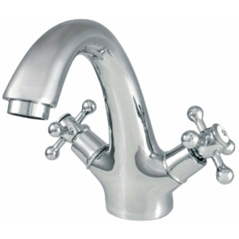 Grifo bimando retro ANTONIETTE para lavabo cromado