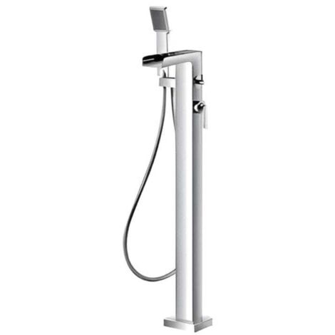 Grifo cascada monomando para SUELO baño/ducha CADERE para bañera exenta Cromado