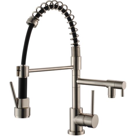 Grifo cocina OASIS caño alto industrial inox BY EUROSANIT