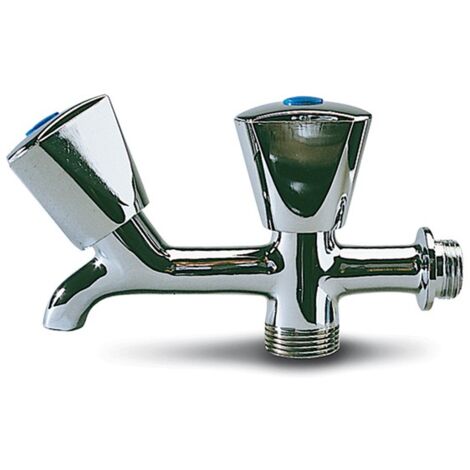 GRIFO CURVO DOBLE LAVADORA - 1/2-3/4''