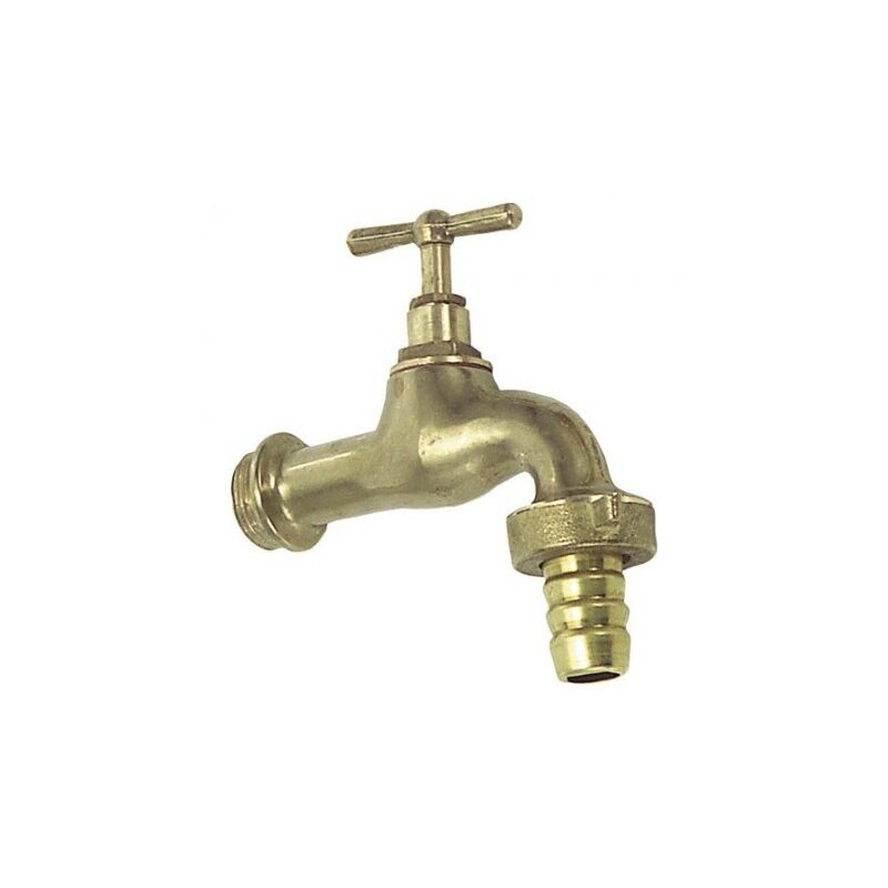 

Grifo curvo latón pulido con racord 1/2'