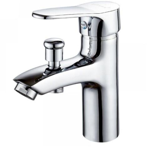 Grifo de bañera de un solo orificio, mezclador de ducha de aleación de doble uso, para agua caliente y fría, etiqueta de grifo de ducha de baño