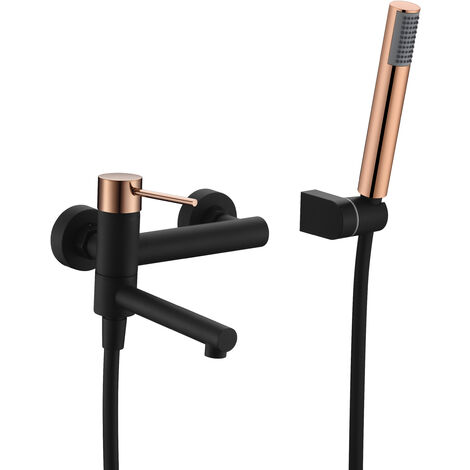IMEX PRODUCTS Grifo de bañera/ducha Milos Stick negro oro rosa [ IMEX® ]