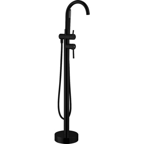 Grifo de bañera Exenta con mezclador monomando Round Negra GME