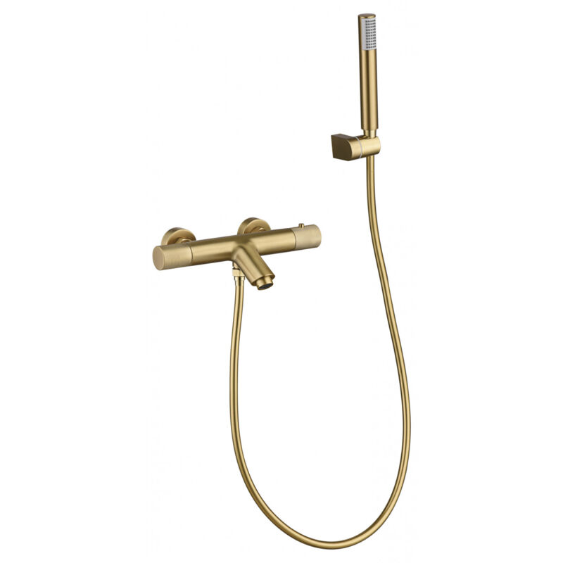 BTD038-4OC line Grifo de Baño/Ducha Termostático Line Oro Cepillado - ref: BTD038-4OC - Imex