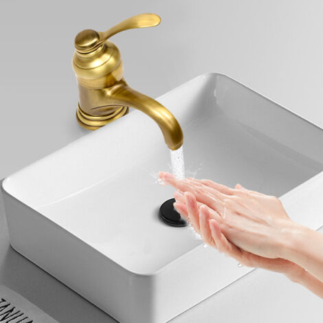 Grifo de baño antiguo, grifo de lavabo retro, grifo mezclador para lavabo, grifo de baño de latón nostalgia para baño