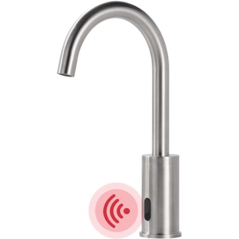 Grifo de baño automático con sensor, color níquel cepillado.