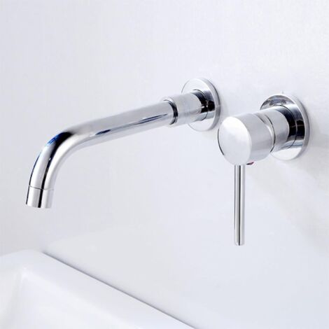 Grifo de baño de pared, grifo de lavabo de pared de latón, grifo de lavabo monomando, grifos de lavabo, caño giratorio de 360 grados