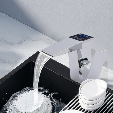 Grifo de baño, grifo de lavabo en cascada, grifo mezclador para lavabo