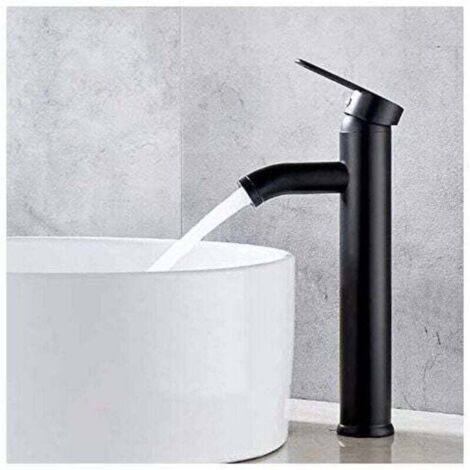 Grifo de baño, grifo de lavabo negro, grifo de alta calidad, grifo de baño resistente al desgaste, apto para diámetro interior de 32 mm a 42 mm