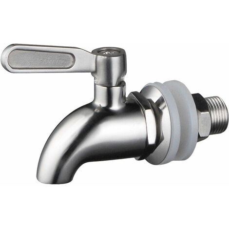 Grifo de barril, Dispensador de bebidas, Grifo de barril de cerveza, Grifo de vino - Acero inoxidable - 16 mm