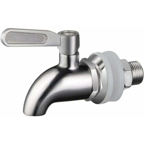 Grifo de barril, dispensador de bebidas, grifo de barril de cerveza, grifo de vino: fabricado en acero inoxidable y tamaño de 16 mm.