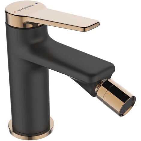 Grifo de bidé de pie ALANIS Black Gold con tapón