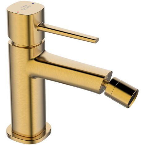 Grifo de bidé de pie POLA Gold con tapón