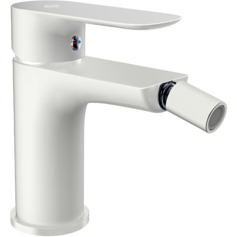 Grifo de Bidé  Modelo CASSIO  Fabricado en Latón  Monomando  Acabado en Blanco