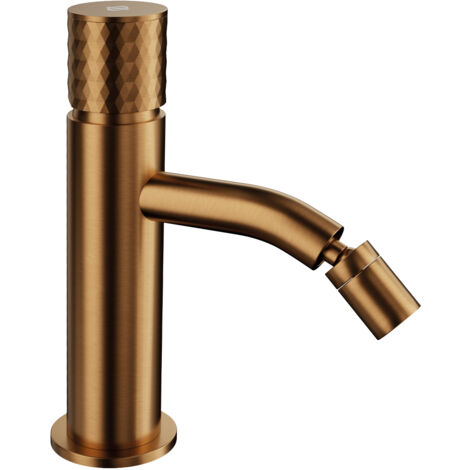 Grifo de Bidé  Modelo HELIOS  Fabricado en Latón  Monomando  Acabado en Cobre Pvd